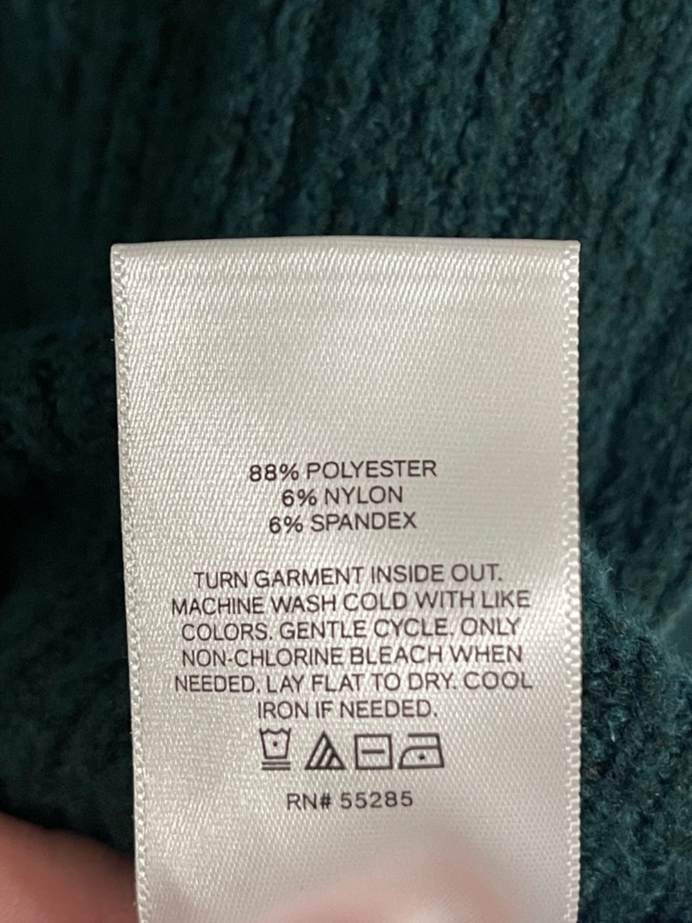 Express Dark Green Ribbed Button-Up Cardigan - Picture 6 of 6